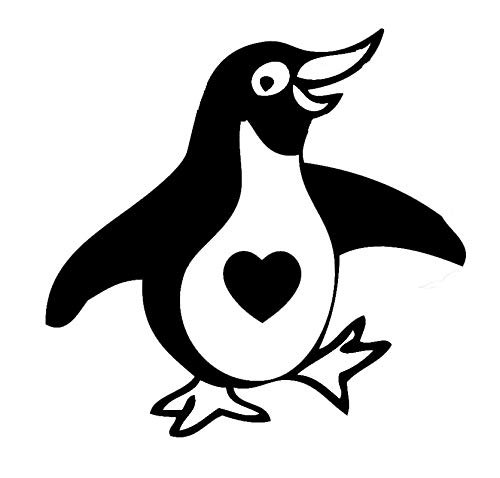 Penguin Happy Dance MKR Decal Vinyl Sticker Cars Trucks Vans Walls LaptopBlack55 x 54 inMKR1453