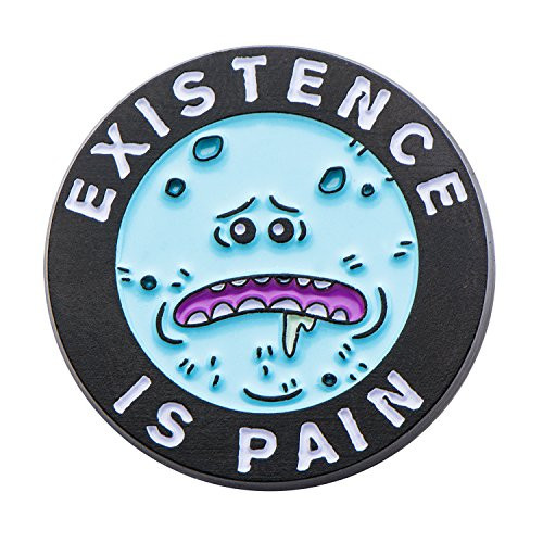 Rick and Morty Mr Meeseeks Existence is Pain Enamel Brooches and Pins BlackBlue One Size Rick and Morty Mr Meeseeks Existence is Pain Enamel Brooches and Pins BlackBlue One Size