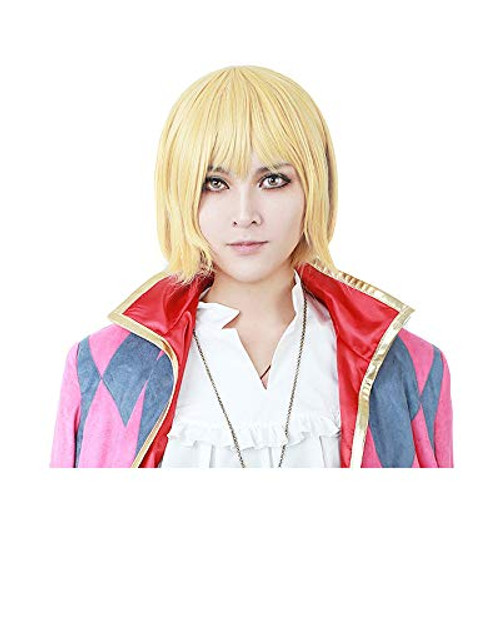 miccostumes Mens Howl Cosplay Wig Yellow miccostumes Mens Howl Cosplay Wig Yellow