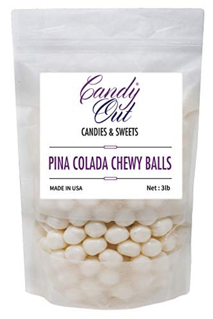 CandyOut Pina Colada Chewy Candy Balls 3 Pounds