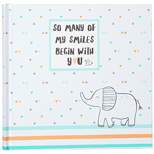 Carters Animal Themed Slim Bound Baby Photo Journal Album 9 W x 8875 H 80 Pages