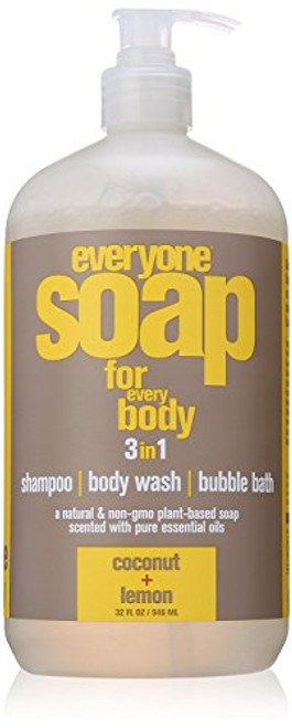 EO Products Everyone Botanical 3In1 Coconut Lemon Soap 32 Ounce EO Products Everyone Botanical 3In1 Coconut Lemon Soap 32 Ounce