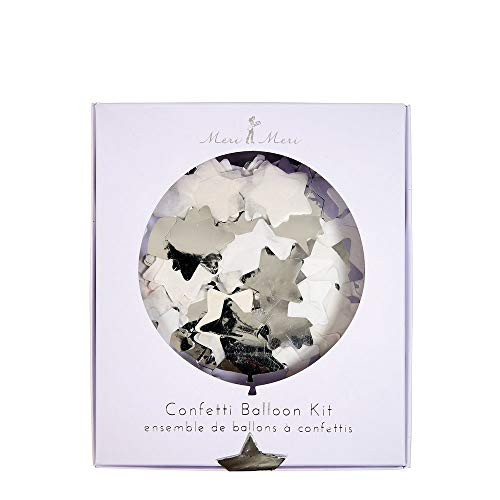 Meri Meri Silver Star Confetti Balloon Kit In 2 Color