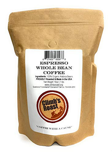 Climbs Roast Gourmet Whole Roasted Coffee Beans 1 Pound Espresso Blend
