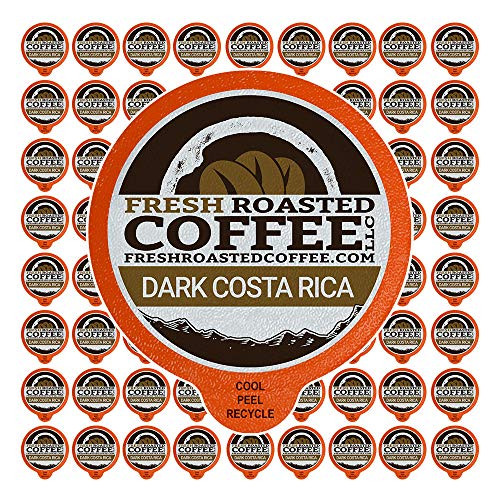 Fresh Roasted Coffee LLC Dark Costa Rica Tarrazu Coffee Pods Dark Roast 72 Count
