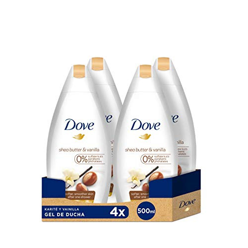 Dove Purely Pampering Body Wash Shea Butter with Warm Vanilla 169 Ounce500 Ml Pack of 4