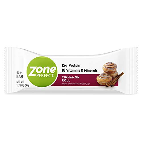 ZonePerfect Protein Bars Cinnamon Roll High Protein With Vitamins Minerals 30 Count ZonePerfect Protein Bars Cinnamon Roll High Protein With Vitamins Minerals 30 Count