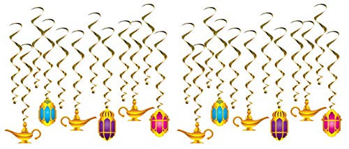 Beistle 53569 Lantern & Lamp Whirls, 24 Piece, 17.5"-34" Multicolored