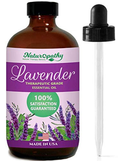 Naturopathy Lavender Essential Oil 100 Natural Therapeutic Grade Premium Quality Lavender Oil 4 fl Oz  Perfect for Aromatherapy and Relaxation Naturopathy Lavender Essential Oil 100 Natural Therapeutic Grade Premium Quality Lavender Oil 4 fl Oz  Perfect for Aromatherapy and Relaxation