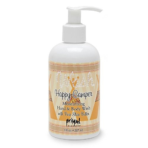 Primal Elements Happy Camper Shea Butter Hand and Body Wash 8 Ounce