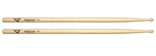 Vater 7A Nylon Tip Hickory Drum Sticks Pair