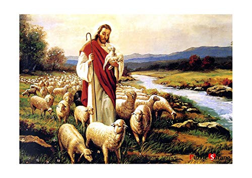 PuzzleLife Jesus  Sheep  1000 Piece  Large Format Jigsaw Puzzle Can be Enjoyed Puzzle Game by All Generation Beautiful Decoration Pleasant Play