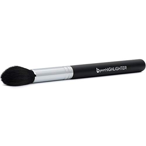 Professional Tapered Highlighter Makeup Brush  Small Taper for Cheekbone Highlighting Bronzer Blush Contour Face Eyes Brows with Cream Powder Mineral Cosmetics Cruelty Free Synthetic Vegan