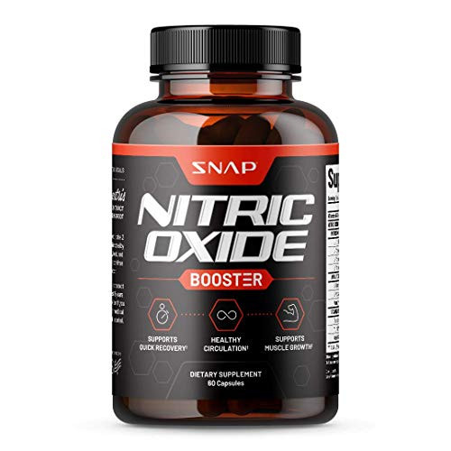 Nitric Oxide Supplements by Snap Supplements  L Arginine L Citrulline 1500mg Formula Tribulus Extract  Panax Ginseng Muscle Builder for Strength  Endurance PreWorkout Supplement 60 Capsules