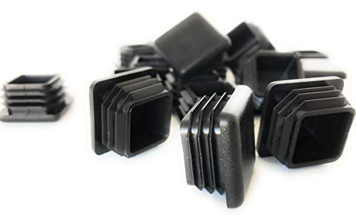 1 Inch Square Tubing End Caps 10 PK 1420 Gauge for Thinner Wall Tubing Plastic PlugsEnd CapsPlastic End CapsPlastic Plugs for Square TubingBlack Plastic Square Plugs