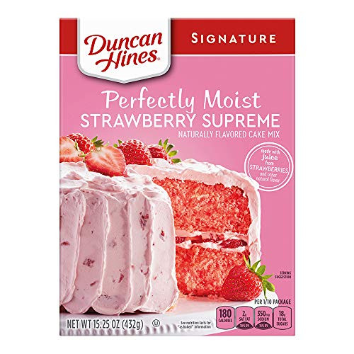 Duncan Hines Signature Cake Mix Strawberry Supreme 165 oz