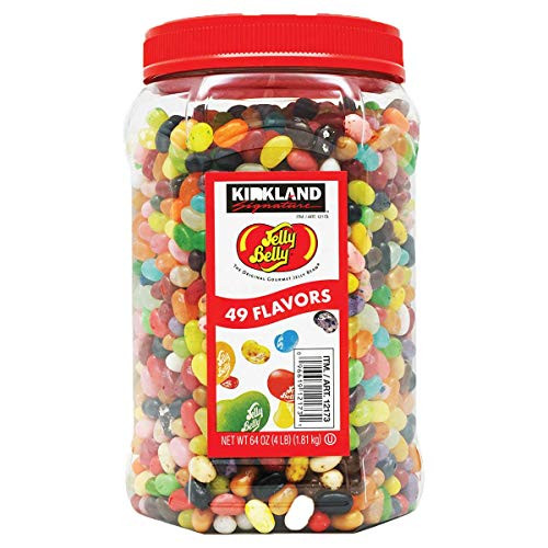 Kirkland Signature Jelly Belly 49 Flavors Of The Original Gourmet Jelly Bean  4 Lb 64 Oz Jar  Cos15