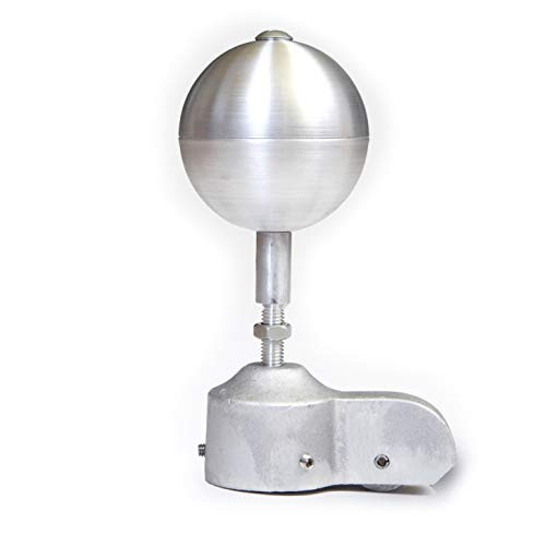 Flagpole Truck Pulley and Silver Anodized Ball Ornament Topper Set Multiple Sizes USA Made Pulley 2 Truck  3 Silver Ball