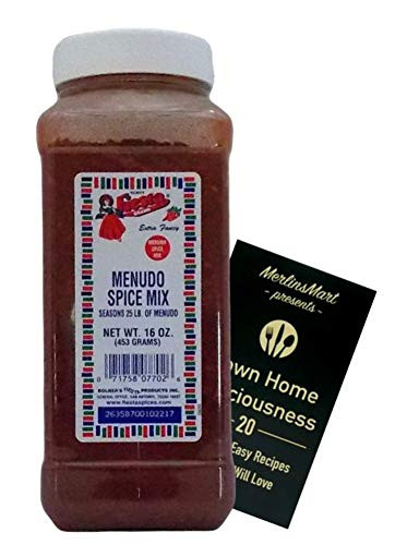 Bolners Fiesta Extra Fancy Menudo Spice Mix Plus Recipe Booklet Bundle 16 Ounces