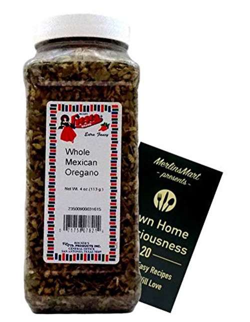 Bolners Fiesta Extra Fancy Whole Mexican Oregano Plus Recipe Booklet Bundle 4 Ounces Bolners Fiesta Extra Fancy Whole Mexican Oregano Plus Recipe Booklet Bundle 4 Ounces