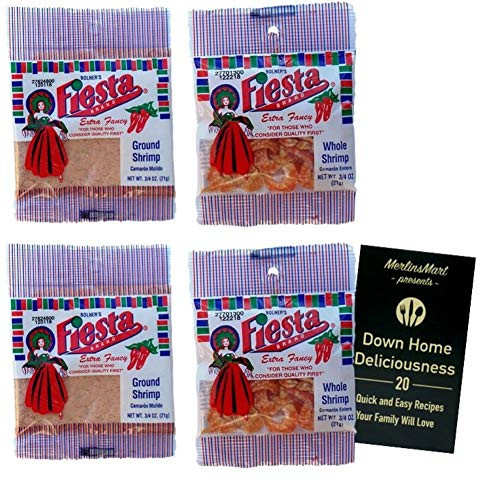 Bolners Fiesta Extra Fancy Ground Shrimp and Whole Shrimp Plus Recipe Booklet Bundle 2 of each 75 Ounces Bolners Fiesta Extra Fancy Ground Shrimp and Whole Shrimp Plus Recipe Booklet Bundle 2 of each 75 Ounces