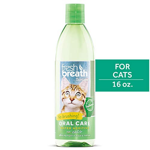 Fresh Breath by TropiClean Oral Care Water Additive for Cats 16oz  Made in USA