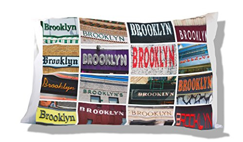 Personalized Pillowcase featuring BROOKLYN photos of signs Personalized Pillowcase featuring BROOKLYN photos of signs