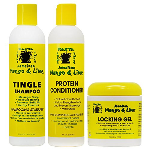 Jamaican Mango  Lime Tingle Shampoo  Protein Conditioner 8 oz  Locking Gel 6 ozSet