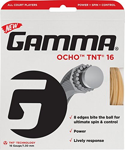 Gamma Sports Ocho TNT 16G Tennis String, Natural