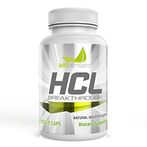 HCL Breakthrough  Acid Reflux and GERD Supplement  Natural Source of Betaine Hydrochloride HCI  Provides Heartburn Bloating and Gas Relief  100 Vegetarian No Pepsin  90 capsules