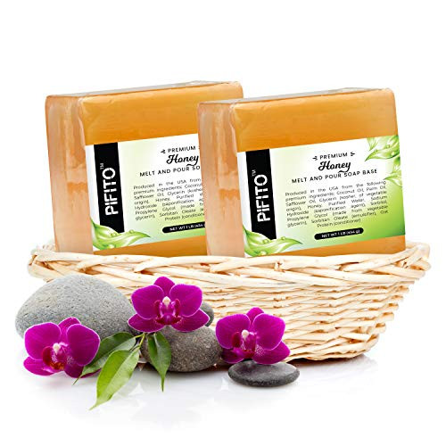 Pifito Honey Melt and Pour Soap Base 3 lb ? Premium 100 Natural Glycerin Soap Base ? Luxurious Soap Making Supplies