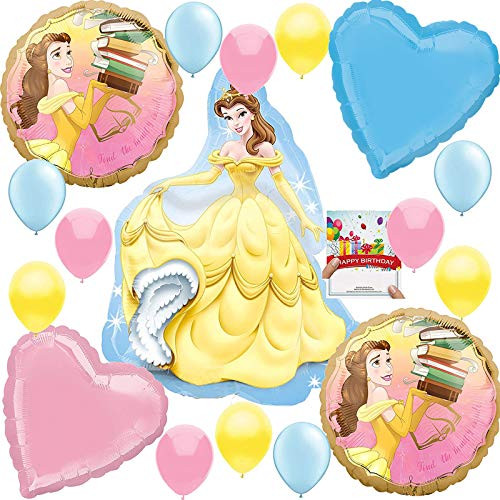 Princess Belle Party Supplies Birthday Balloon Decoration Bundle