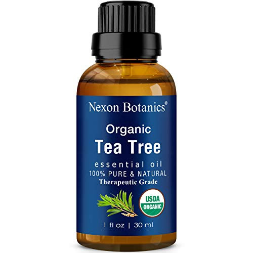 Organic Tea Tree Essential Oil 30 ml  USDA Certified Pure Natural Undiluted Therapeutic Grade Tea Tree Essential Oil For Hair Skin and Scalp  Melaleuca Alternifolia Oils Nexon Botanics