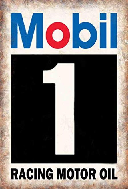 PEIs Mobil 1 Racing Motor Oil Retro Vintage Tin Metal Sign Wall Decor for Home Garage Bar Man Cave 8x12 inch20x30cm PEIs Mobil 1 Racing Motor Oil Retro Vintage Tin Metal Sign Wall Decor for Home Garage Bar Man Cave 8x12 inch20x30cm