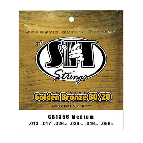 SIT GB1356 Golden Bronze 8020 Medium Acoustic Guitar Strings Single Pack