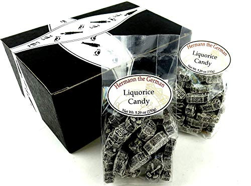 Hermann the German Liquorice Candy 529 oz Bags in a BlackTie Box Pack of 2