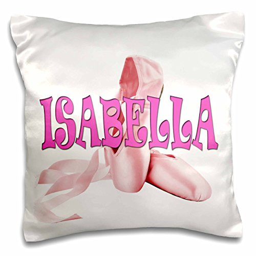 3D Rose Isabella. Pink Ballet Shoes. Pillow Cases 16" x 16"