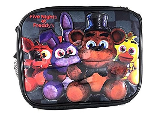 Five Nights At Freddys Lunch Bag FNAF Snack Bag Bonnie Chica Foxie -Back Checker