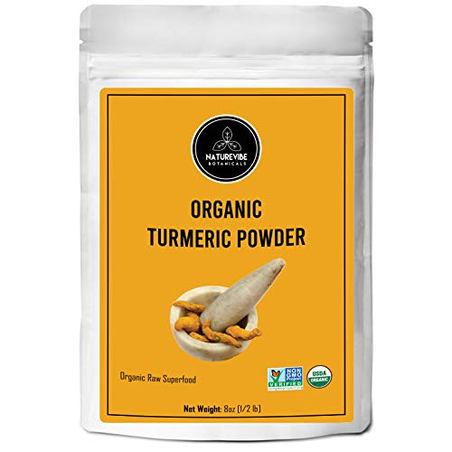Premium Quality Organic Turmeric Root Powder with Curcumin 12 lb GlutenFree  NonGMO 8 ounces  Indian Seasoning Packaging may vary