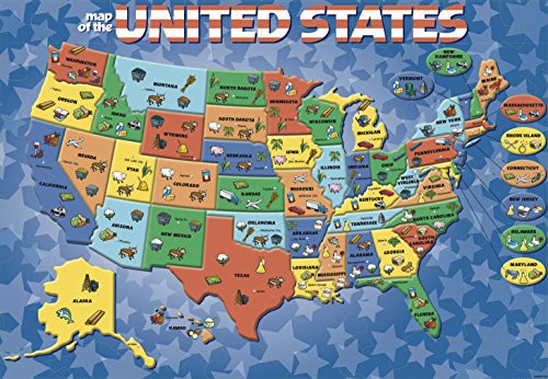 Spin Master Games Cardinal Industries USA Map Puzzle