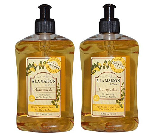 A La Maison de Provence Honeysuckle Liquid Hand and Body Soap Pack of 2 With Olive Oil Coconut Oil and Vitamin E 169 fl oz Each A La Maison de Provence Honeysuckle Liquid Hand and Body Soap Pack of 2 With Olive Oil Coconut Oil and Vitamin E 169 fl oz Each