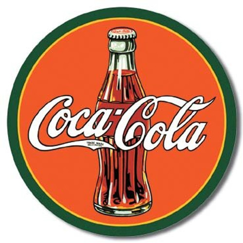 The Finest Website Inc Coca Cola Coke Round Sign 1175 inches in Diameter D1069 Retro Advertising Tin Sign
