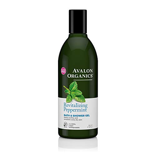 Avalon Organics Bath  Shower Gel Revitalizing Peppermint 12 oz