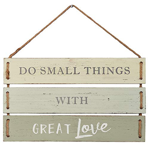 Do Small Things with Great Love Quote Wall Decor Decorative Wood Plank Hanging Sign 17 x 975 by Barnyard Designs