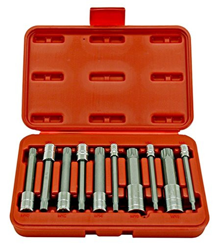 Cal Hawk Tools BSSB10PL Long Spline Bit Socket Set