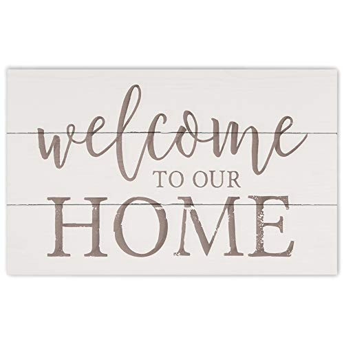 P Graham Dunn Welcome to Our Home Whitewash 17 x 105 Wood Pallet Wall Plaque Sign P Graham Dunn Welcome to Our Home Whitewash 17 x 105 Wood Pallet Wall Plaque Sign