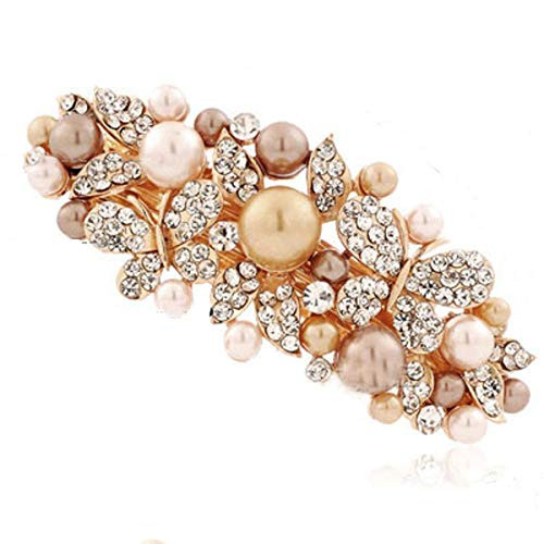Suoirblss Women Retro Rhinestone Butterfly Clip Barrette Clip Imitation Pearl Gray Tone Metal French Clip Flower Design Hair Clip Barrette Suoirblss Women Retro Rhinestone Butterfly Clip Barrette Clip Imitation Pearl Gray Tone Metal French Clip Flower Design Hair Clip Barrette