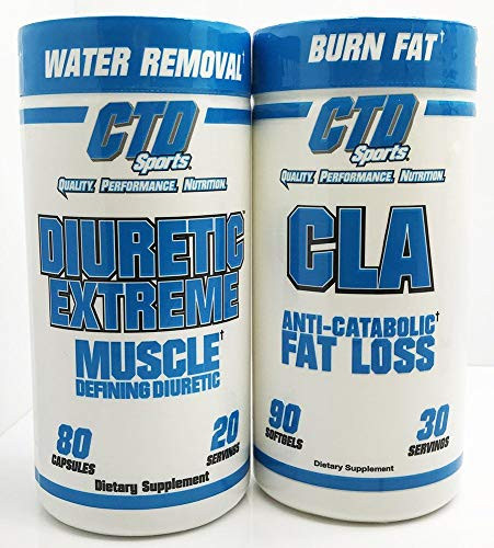 Water Pills for Bloating and Reduce Water Retention Extra CLA 90ct Promo Extra Strength Natural and Herbal Formula for Weight Loss Diuretic Extreme 80 Capsules Dietary Supplement