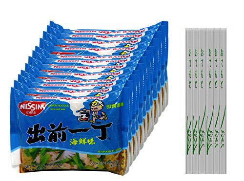 Nissin Ramen Noodle Instant Noodles Seafood With Soup Base 12 Pack Seafood