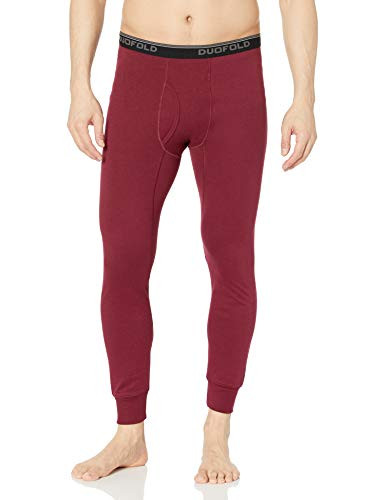 Duofold Mens Mid Weight Wicking Thermal Pant Bordeaux Red Medium